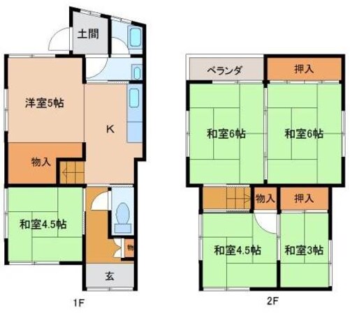 際川2丁目貸家の物件間取画像